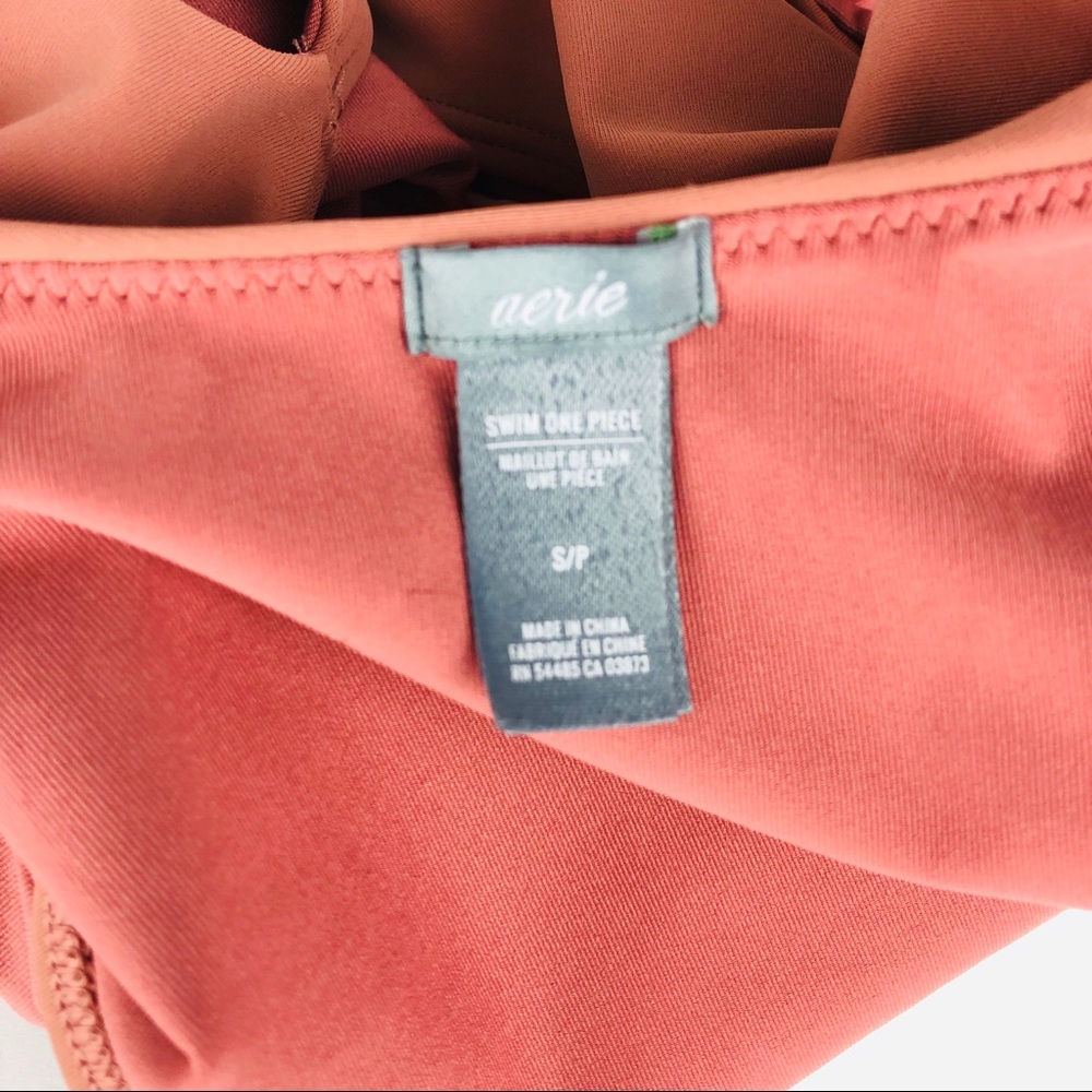 aerie Mauve Pink One-Piece Swimsuit with Side Cutouts - Picture 6 of 7